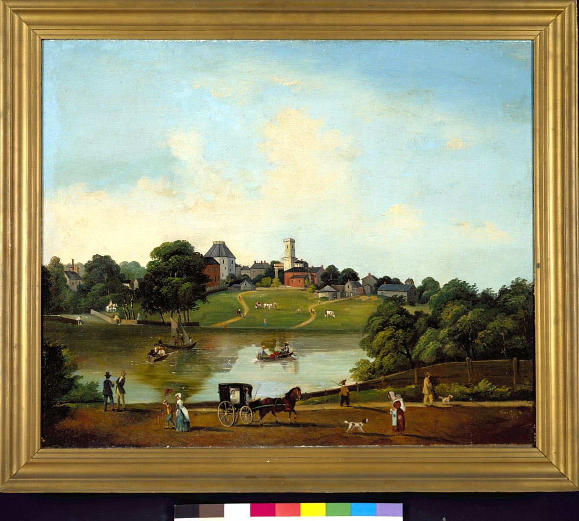 One of three Views of Chouteaus Pond, St. Louis, by itinerant French